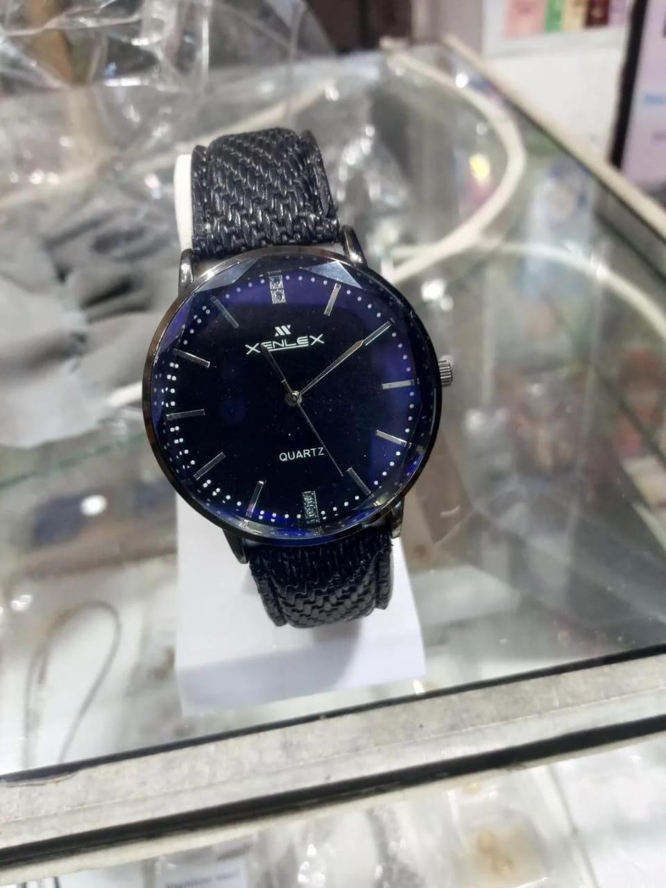 XENLEX Quartz Watch – Premium Blue Dial Leather Edition