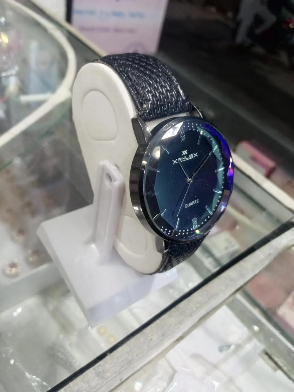 XENLEX Quartz Watch – Premium Blue Dial Leather Edition